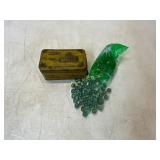 Metal Tin with Marbles in Original Packaging
