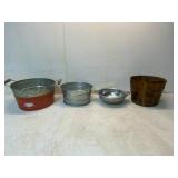 Buckets and Bowls, Four Pieces