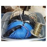 Tote of Assorted Electrical Wire for AC Units