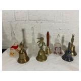 Brass, Glass, and Wood Hand Bells