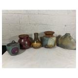 Five Handmade Pottery Vessels