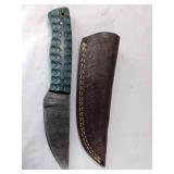 Damascus Steel Knife with Sheath
