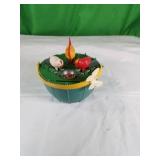 Metal Feeding Chickens Piggy Bank