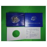Uncirculated 1986 Liberty Half Dollar with Case