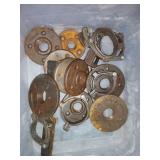 Tote of Metal Pipe Fittings