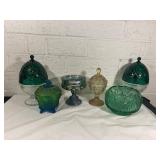 Pressed Glass and Lidded Candy Dishes