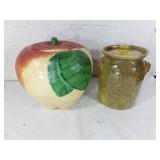 Two Ceramic Lidded Pottery Containers