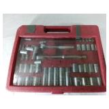 Ratchet and Socket Set in Plastic Case