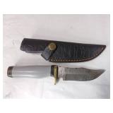 Damascus Steel Knife with Sheath
