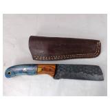 Damascus Steel Knife with Wood Handle