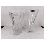 Lead Crystal Vases with Etched Designs