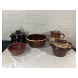 Five Ceramic and Stoneware Vessels