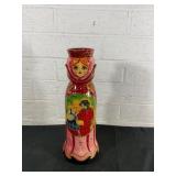 Czechotel Hand-Painted Glass Decanter with Stopper