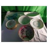 11 Floral Porcelain Plates