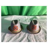Ceramic Confederate Hat Salt and Pepper Shakers