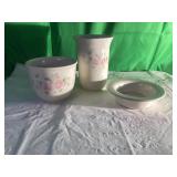 Three Floral Ceramic Tableware Items