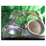 9 Silver-Plated Serving Baskets and Platters