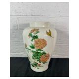 Ceramic Vase with Floral and Butterfly Motif