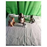 4 Ceramic Animal Figurines
