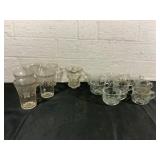 14 Clear Glass Tableware Pieces