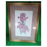 B. Hutcheson Signed Iris Print, 211/300, Framed