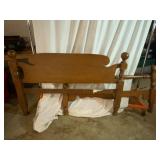 Wood Full Bed Headboard and Footboard