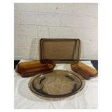 Brown Glass Bakeware and Serving Pieces