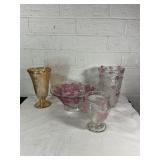 Four Glass Decorative Vessels