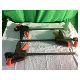 Three Bar Clamps with Plastic Jaws