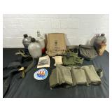 U.S. Army and Navy Military Gear Assortment