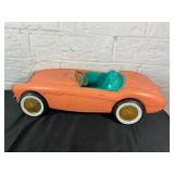 Vintage-Style Plastic Toy Convertible Car