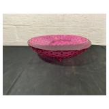 Pink Hobnail Glass Bowl