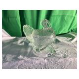 Glass Turkey Dish and Thanksgiving Decor Lot