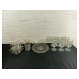 11 Pieces Clear Glass Servingware and Drinkware