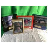 Framed NASCAR Memorabilia with Photos