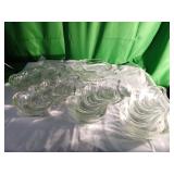 5 Clear Wavy Glass Bowls