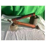 Two Metal Manual Bug Sprayers with Glass Jar