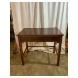 Stanley Brown Wooden Desk with Single Drawer