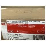 3M Red Buffer Pads 5100, 20-Inch, Case of 5