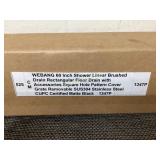 WEBANG 60-Inch Linear Black Shower Drain