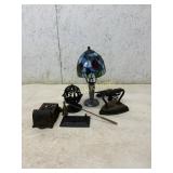 Decorative Metal Items and Lamp