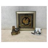 Framed Tanjore Artwork with Ceramic Christmas Deco