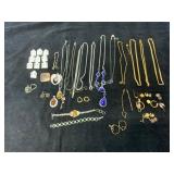 Gold-Toned Hoop Earrings Marked 925