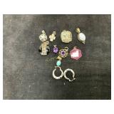 Sterling Silver and Gold-Tone Charms and Earrings