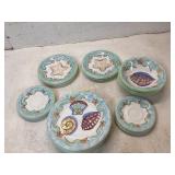 16 Bella Ceramics Sea-Themed Plates and Bowls