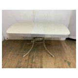 Retro Formica Dining Table with Metal Base