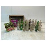 27 Vintage Soda Bottles and Crates