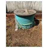 Wooden Spool With Turquoise Cable