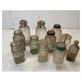 11 Glass Jars and Bottles