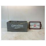 Wooden Orchard Crate and Framed Hot Cocoa Tray